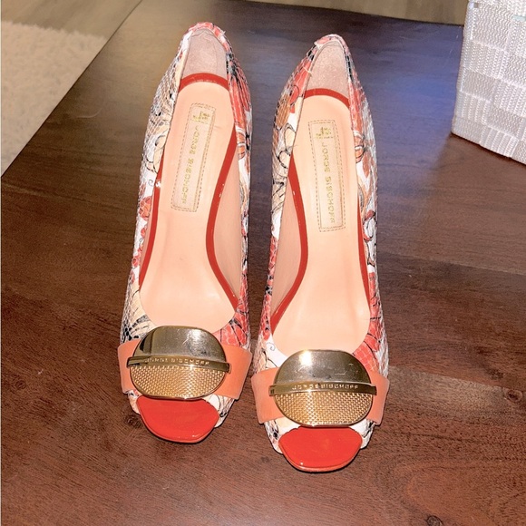 Jorge Bischoff Designer Open Toe High Heela size 37 or 6.5 - Picture 2 of 6